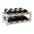 thumbnail image 2 of Kework 8 Botellas estante de vino, estante de pantalla de vino de bambú de 2 niveles, estante de almacenamiento de vinos de mesa de escritorio (8 botellas y blanco) Kework Ver descripción, 2 of 2