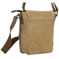 thumbnail image 2 of Vagarant Traveler 8" Tall Small Canvas Slim Sling Shoulder Bag C93.GRN, 2 of 3