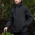 thumbnail image 2 of WTOBBY Men's Outdoor Workwear Jacket, Multi-Pocket Work Clothing Windproof and Waterproof Outerwear for Practical Daily Use and Protection,Black L, 2 of 5