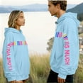 thumbnail image 2 of ZQUUVOU Valentine's Day Hoodies for Women Men I Love You This Much Couple Sweatshirts Oversized Casual Pullover Tops Light Blue, 2 of 8