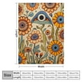 thumbnail image 4 of FUMJ  Retro Flowers Plush Blanket,70s Floral Mushroom Bed Blanket Home Decor Gift,Art Hippie Plant Eye Print Modern Style Fuzzy Blanket Office Chair, 4 of 6