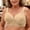 Beige, variant on Women's Leaf-Lace Wireless Bra, V-Neck & Adjustable Wide Straps with Tassel Charm, Supportive for Errands and Outings Khaki 46