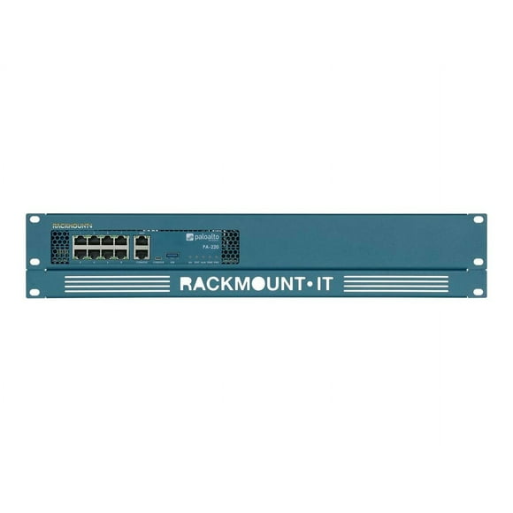 Rackmount.IT - Network device mounting kit - rack mountable - azure blue, RAL 5009 - 1.3U - 19" - for Palo PA-220