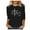 Black, variant on Womens Happy Easter Day Shirts Christian Jesus Cross Graphic Crew Neck 3/4 Sleeve Tops Trendy Casual Family Gifts Loose Tees