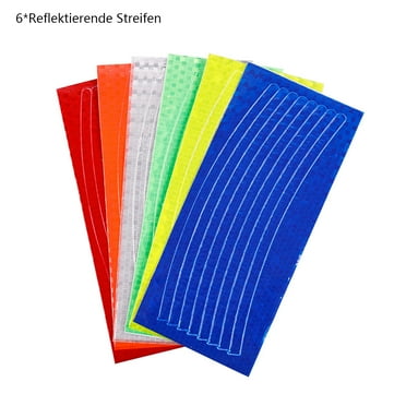 Decorative Reflective Tape, Waterproof Various Colors Stickers for DIY Projects, Bike Reflector Tape for Enhanced Visibility in Traffic (60PCS)