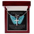 thumbnail image 5 of Honoring Your Dad Dad Memorial Dad Memorial Cross Necklace Sympathy Loss of Father Condolence Message Card, 5 of 20
