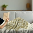 thumbnail image 3 of Star Mandala Soft Flannel Fleece Blanket, Classical Flower Motif Eastern Oriental Culture Composition in Earthy Colors, Cozy Plush for Indoor and Outdoor Use, 50" x 60", Beige Cream, by Ambesonne, 3 of 5