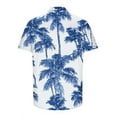 thumbnail image 5 of ZCFZJW Tropical Palm Tree Graphic Shirts for Men Summer Short Sleeve Button Down Hawaiian T-Shirts Trendy Oversized Regular Fit Beach Vacation Tees Tops Blue XXL, 5 of 5