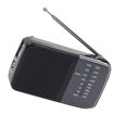 thumbnail image 3 of Radio portátil de onda corta AM FM Radio pequeña retro vintage Radio portátil a batería para el hogar Estilo antena Negro, 3 of 10
