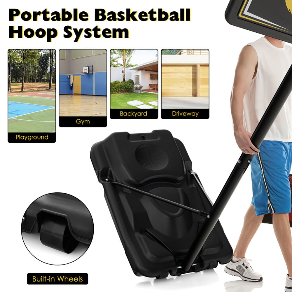 Spaco Basketball Hoop, Basketball Hoop Stand,4.25-10 Feet Portable Adjustable Basketball Goal Hoop System