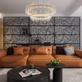 thumbnail image 4 of Écran d'Intimité Autoportant en Métal avec Support – Panneau Séparateur Décoratif Extérieur 46 x 71 Pouces, Résistant aux Intempéries, Antirouille à Motif de Feuilles, pour Patio, Terrasse, Balcon, Jardin, Noir, 4 of 7