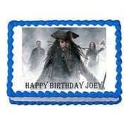 Pirates of the Caribbean Jack Sparrow Edible Image Birthday Cake Topper, by TNCT