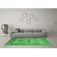 thumbnail image 3 of Ahgly Company Indoor Square Oriental Emerald Green Industrial Area Rugs, 4' Square, 3 of 4