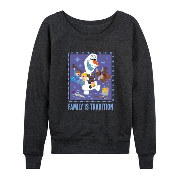 Frozen 2 - Olaf Family Is Tradition - Women's Lightweight French Terry Long Sleeve Shirt