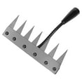 thumbnail image 3 of figatia Multipurpose er s Rake Efficient Easy to Use Metal Lawn Loosening Garden Grass Pulling Tool for Gardening Cultivating 7 Tips, 3 of 8