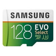 6AVE SAMSUNG: EVO Select 128GB MicroSDXC UHS-I U3 100MB/s Full HD & 4K UHD Memory Card with Adapter (MB-ME128HA)