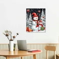 thumbnail image 2 of Nawypu  Snowman Picture Decoration Wall Art Snow Winter Scene Christmas Poster Canvas Print for Bathroom Kids New Year Gift 16x20 inch, 2 of 4