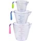 thumbnail image 1 of Juego de tazas medidoras de 3 piezas con diferentes unidades de medida transparentes brillar Electrónica, 1 of 1