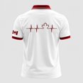 thumbnail image 4 of Men's Canada Flag Print Slim Fit Short Sleeve Casual Style Zip Polo Shirt,White,XXL, 4 of 4