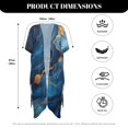 thumbnail image 6 of HELLHERO Swirls Swimwear Coverup Long High Quality Fabrics Casual Long Kimono Swimsuit Cover Up, 6 of 6