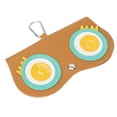 thumbnail image 2 of Funda para gafas de sol con diseño de ojos mareados, cierre a presión, mejor protección, a prueba de arañazos, funda de transporte para viajes en casa, color marrón, 2 of 14