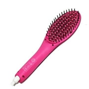 Portable Electrical SalonGrade Hair Straightener Brush Great For Travel Use