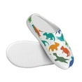 thumbnail image 3 of Lsque Colorful Dinosaur Pattern Womens Comfort Cotton on Scuff With Memory Foam and Anti-skid Sole Slipper-37/38, 3 of 7