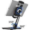 thumbnail image 4 of Support de Tablette, Support Universel pour Ipad Rotation 360° pour Ipad Pro Air Mini, Samsung Galaxy Tab, Kindle, Téléphone Intelligent et Tablettes de 4.7-12.9 Pouces - Noir, 4 of 7
