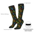 thumbnail image 4 of Gaeub Chaussettes de Jeu Design Imprimé Pixel Chaussettes Hautes Extensibles pour Hommes Femmes Adolescents, Chaussettes de Softball Soccer pour Randonnée, Sport, 4 of 6