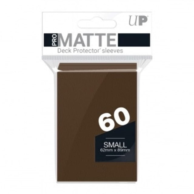 Fundas para cartas Ultra Pro Pro-Matte pequeñas color marrón 62x81 mm
