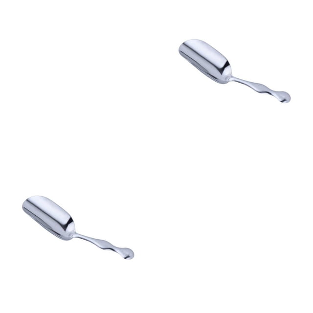Billuyoard Stainless Steel Dinner Curved Tea Spoon Good Teaware Teaspoon Rustproof Handle Shape Gadgets Non-slip Control Fruit Type2 Billuyoard CBP082557