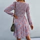 thumbnail image 5 of Vestido Estampado, Vestido De Mujer Cuello Redondo Elástico Cómodo Una Línea Para Ropa De Fiesta ANGGREK Otros, 5 of 6