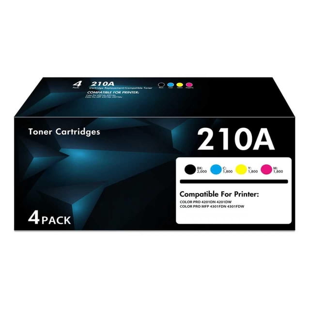 Paquete de 4 cartuchos de tóner PRINKUS 210A para HP LaserJet Pro