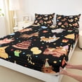 thumbnail image 3 of Feelyou Kawaii Pig Cow Queen Sheet Sets for Teens, Birthday Cake Gifts Flat Sheet, Cute Cat Dog Queen Fitted Sheet, Luxury Bedroom Decor, 4pcs, 3 of 7