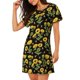 thumbnail image 2 of Easygdp Bees and Sunflowers Camisón de manga corta para mujer, informal, estampado, 2 of 6