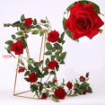 thumbnail image 1 of Arts Artificial Floral Flower Garland 6 FT Rose Vine Hanging Rose Garland para el día de San Valentín Boda Centro de Decoración de Rojo 10cm Macarena Vid de rosa falsa, 1 of 8