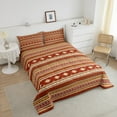 thumbnail image 4 of Erosebridal Orange Aztec Bedding Comforter Set, Chic Geometric Comforter Sets , Retro Fashion Reversible Down Comforter, Breathable Bedroom Decoration, 2pcs, 4 of 8