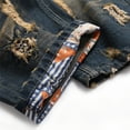 thumbnail image 3 of Ginsiom Mens Jean Shorts Fashion Ripped Slim Rolled Denim Shorts, 3 of 6