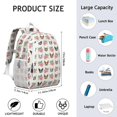 thumbnail image 6 of White Boston Terrier and Flower Backpack for School,Cute School Bag,Schoolbag with Adjustable Shoulder Straps & Padded Back,15"x11.42"x5.5", 6 of 6
