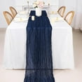 thumbnail image 3 of Cheesecloth Table Runner, 13Ft Navy Blue Long Cheese Cloth Boho Gauze Table Runner for Wedding Bridal Baby Shower Birthday Holiday Party Sheer Table Decorations,1 Pcs, 3 of 6