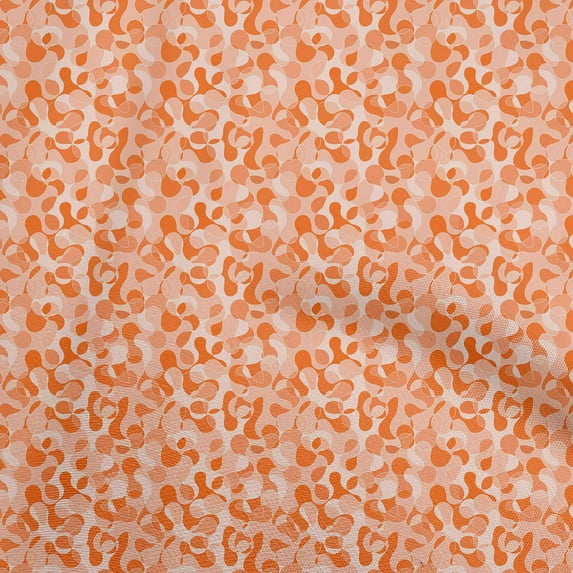 oneOone Cotton Flex Orange Fabric Abstract Dress Material Fabric Print Fabric By The Yard 40 Inch Wide