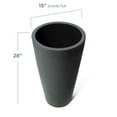 thumbnail image 3 of Step2 Tremont Pot de fleurs rond conique haut (noir onyx), 3 of 9