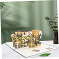 thumbnail image 3 of OUNONA Golden 3D Popup Greeting Card 1 Set for Graduation and Holiday, 3 of 8