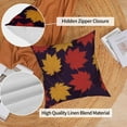 thumbnail image 3 of Maple Autumn Leaves Throw Pillow Covers 18x18 Set of 4,Fall Pillow Cases for Bed Couch Home Decor, 3 of 6