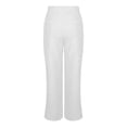 thumbnail image 3 of Rhuody Womens Sweatpants Wide Leg Pants With Elastic Waist And Drawstring Ties Solid Color Trousers Wear High Waist Trousers Leisure Clothes Xl White, 3 of 4