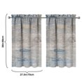 thumbnail image 4 of Gray Abstract Oil Painting Kitchen Curtains - Vintage Tier Cafe Curtains for Bathroom Living RV Rod Pocket Window Drapes 36 Inch 2 Panels Set 28"x36" Window Treatment Tiers, 4 of 4