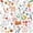 Orange White, variant on Erosebridal Cartoon Kitty Cat Zipper Twin Comforter Sets with Fitted Sheet and 2 Pillowcases,Wild Botanical Print Zipper Bedding Set,Orange White,Reversible