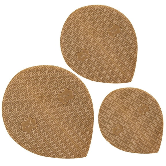 LULULION 3 Pcs Shoe Heel Repair Patch Light Brown Polyurethane Prevent Wear and Tear for All Users
