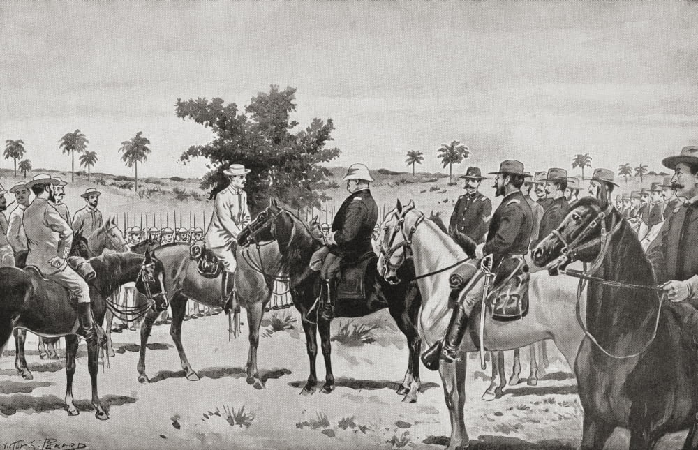 The Surrender Of Santiago De Cuba By General Toral To General Shafter In 1898 During The Spanish-American War From Famous Men And Great Events Of The 19Th Century Canvas Art - Ken Welsh Design Pics (