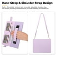 thumbnail image 3 of TECH CIRCLE Handbag Case for Galaxy Tab S10 Plus/S9 Plus/S7 FE/S8 Plus/S7 Plus 12.4",Folio Stand PU Leather Crossbody Shoulder Hand Strap Card Slots Pencil Holder Magnetic Envelope Wallet Cover,Purple, 3 of 7